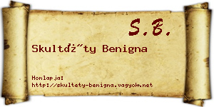 Skultéty Benigna névjegykártya
